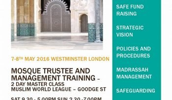 Mosque Trustee and Management Training in Westminster (Faith Associates)